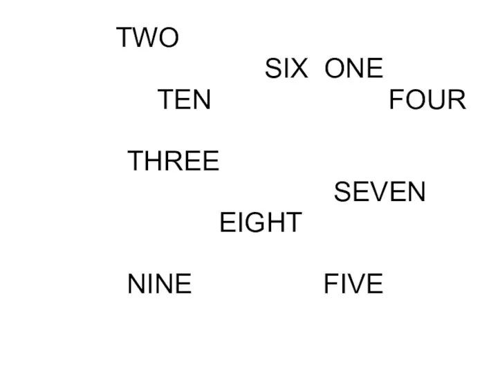 TWO SIX ONE TEN FOUR THREE SEVEN EIGHT NINE FIVE