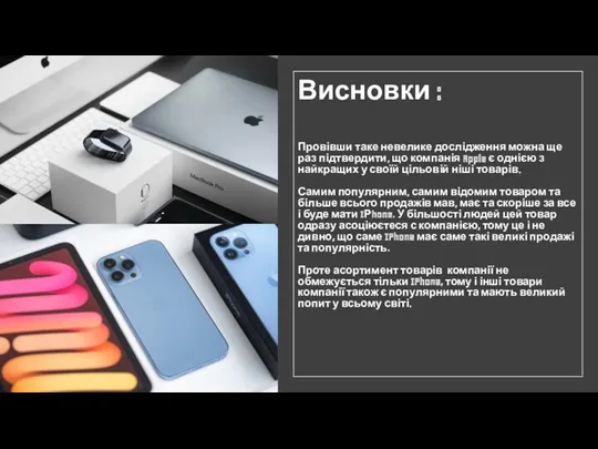 Провівши таке невелике дослідження можна ще раз підтвердити, що компанія