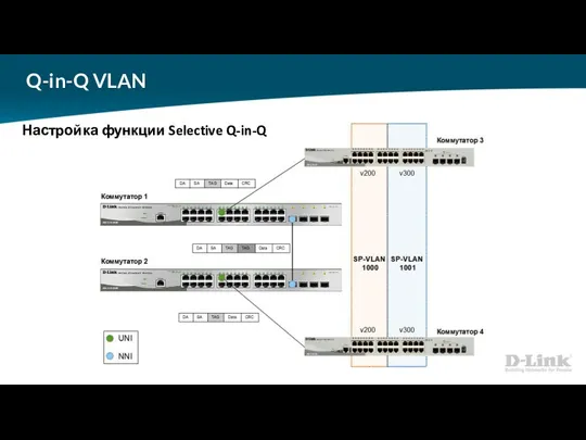 Q-in-Q VLAN Настройка функции Selective Q-in-Q