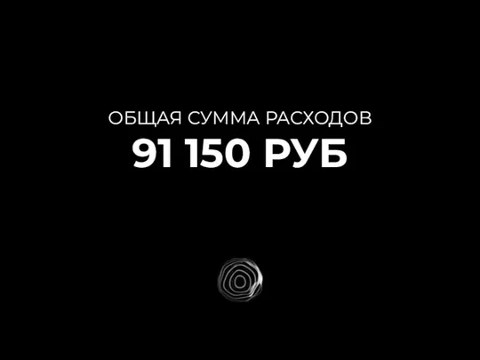 ОБЩАЯ СУММА РАСХОДОВ 91 150 РУБ