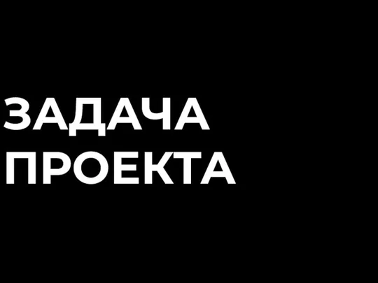 ЗАДАЧА ПРОЕКТА