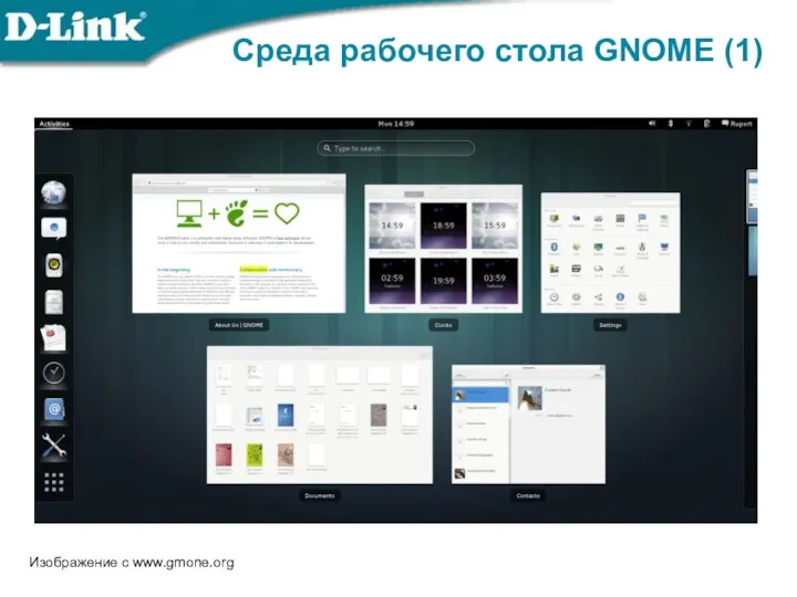 Среда рабочего стола GNOME (1) Изображение с www.gmone.org