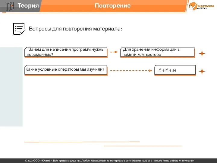 Вопросы для повторения материала: Повторение Зачем для написания программ нужны