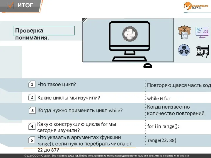 ​ Что такое цикл? Какие циклы мы изучили? Когда нужно