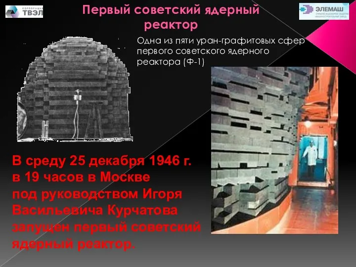 Первый советский ядерный реактор В среду 25 декабря 1946 г. в 19 часов