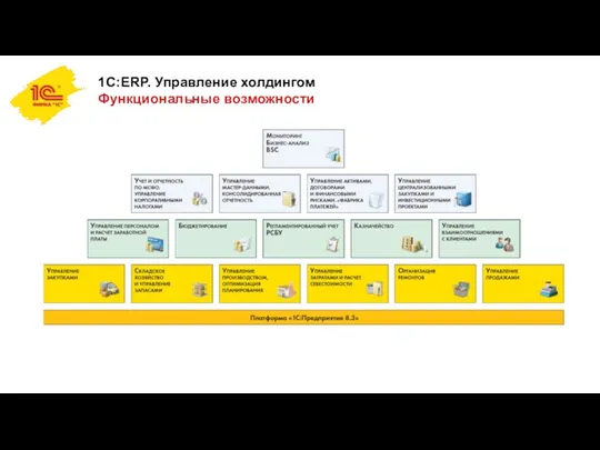 1С:ERP. Управление холдингом Функциональные возможности