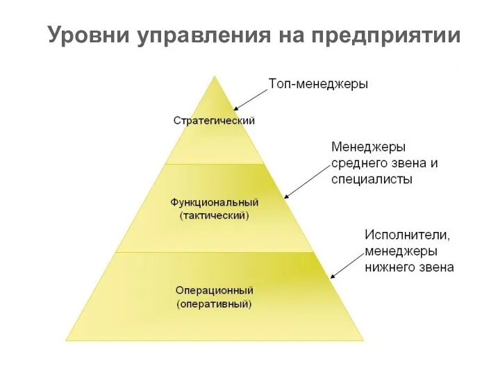 Уровни управления на предприятии