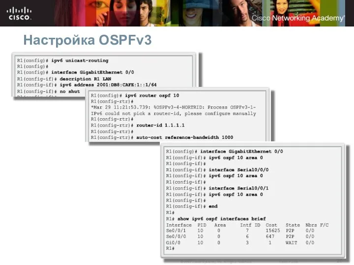 Настройка OSPFv3