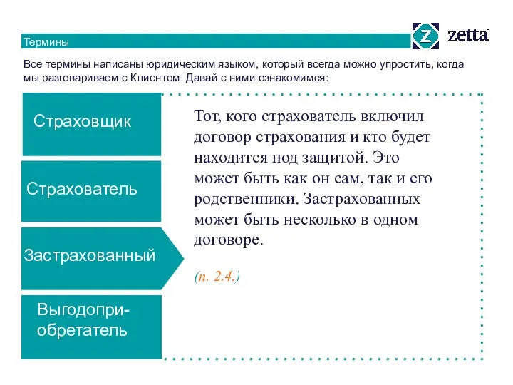 Термины Все термины написаны юридическим языком, который всегда можно упростить,