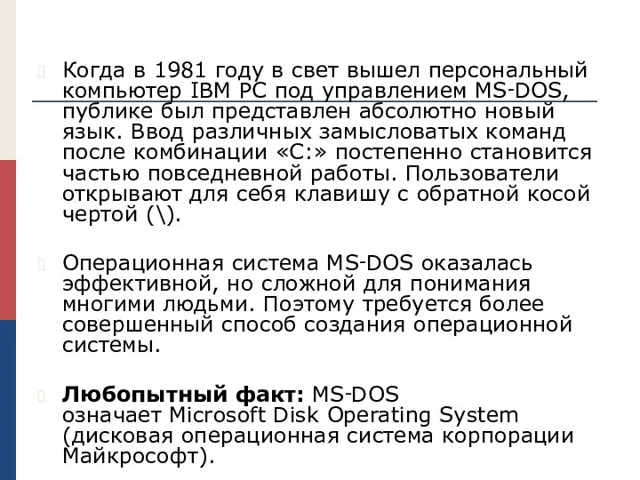 Когда в 1981 году в свет вышел персональный компьютер IBM