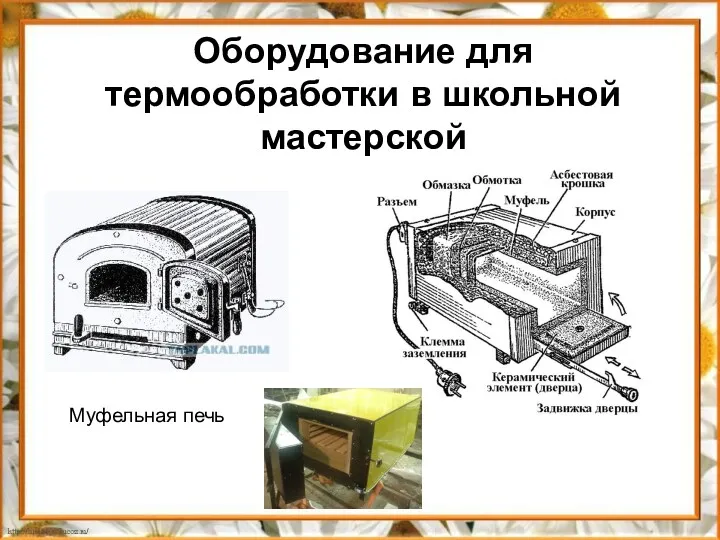 Оборудование для термообработки в школьной мастерской Муфельная печь