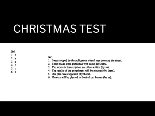 CHRISTMAS TEST