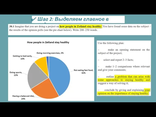 Шаг 2: Выделяем главное в задании