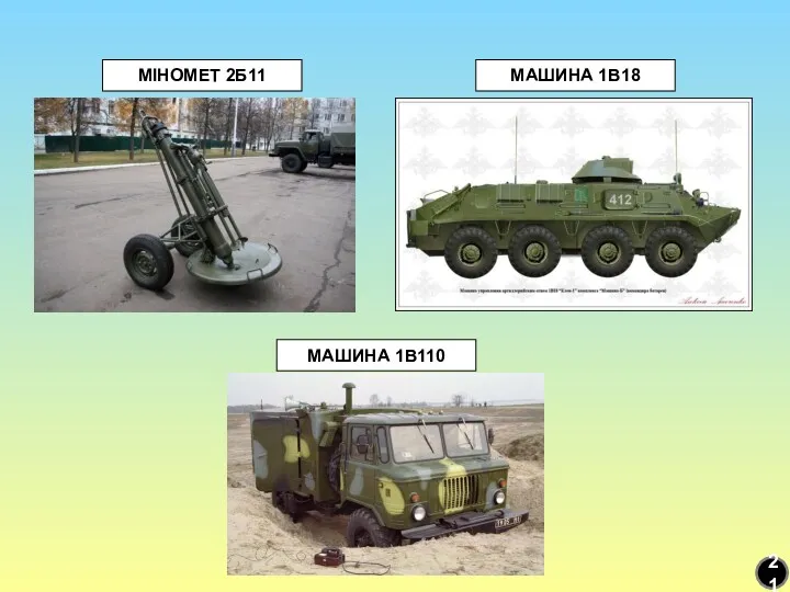 МІНОМЕТ 2Б11 МАШИНА 1В18 МАШИНА 1В110 21