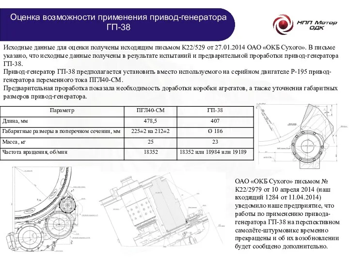 Исходные данные для оценки получены исходящим письмом К22/529 от 27.01.2014