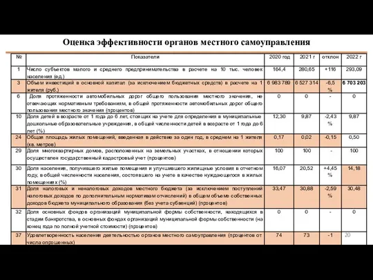 5 Оценка эффективности органов местного самоуправления