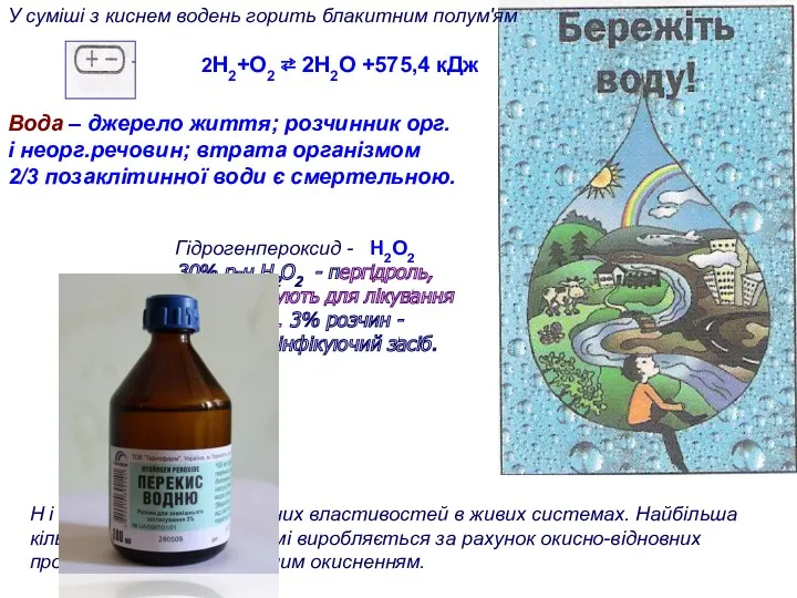 Н і О – носії окисно-відновних властивостей в живих системах.