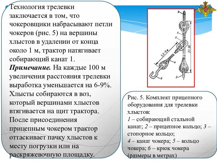 Технология трелевки заключается в том, что чокеровщики набрасывают петли чокеров