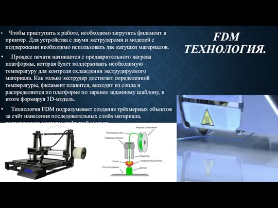 FDM ТЕХНОЛОГИЯ. Чтобы приступить к работе, необходимо загрузить филамент в принтер. Для устройства