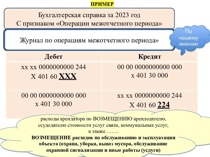 gosbu.ru Бухгалтерская справка за 2023 год С признаком «Операции межотчетного