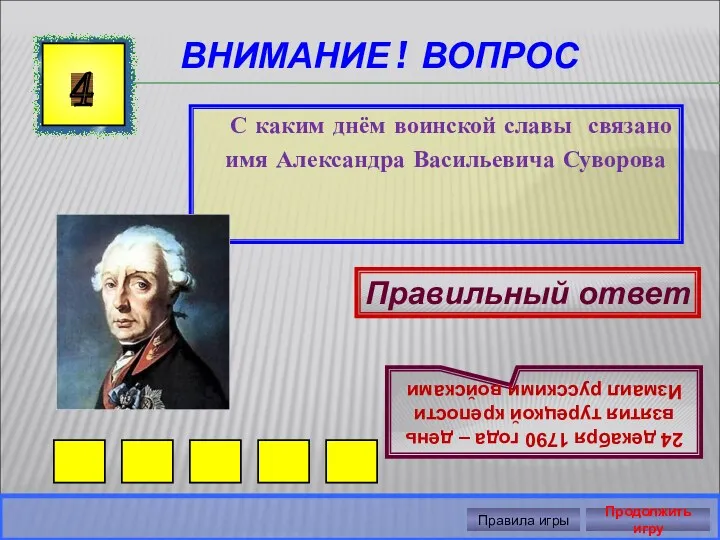 ВНИМАНИЕ ! ВОПРОС С каким днём воинской славы связано имя