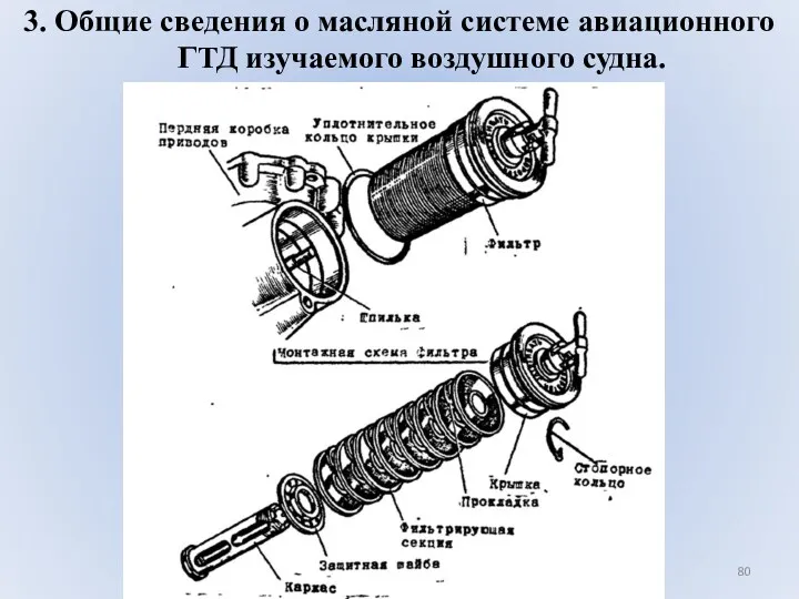 3. Общие сведения о масляной системе авиационного ГТД изучаемого воздушного судна.