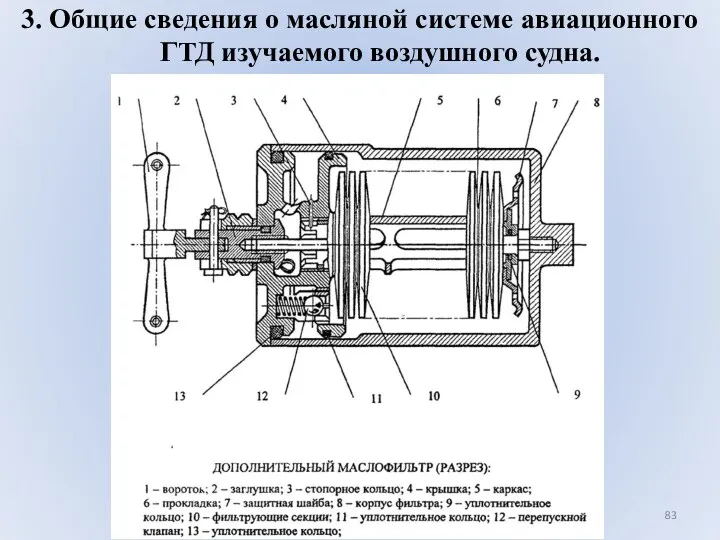 3. Общие сведения о масляной системе авиационного ГТД изучаемого воздушного судна.