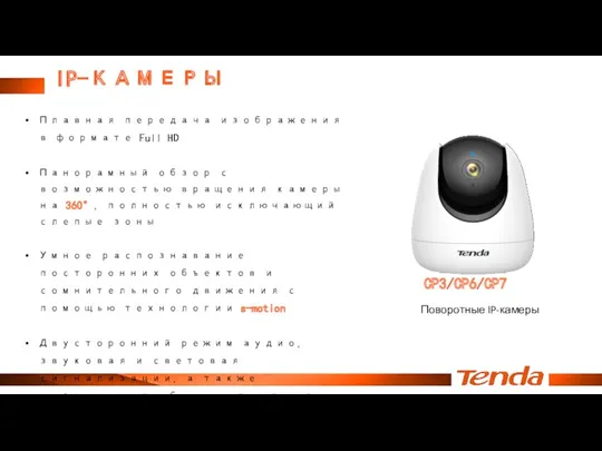 IP-КАМЕРЫ Плавная передача изображения в формате Full HD Панорамный обзор