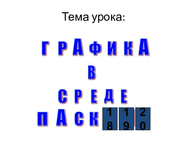 Тема урока: Г А Р Ф И К А В