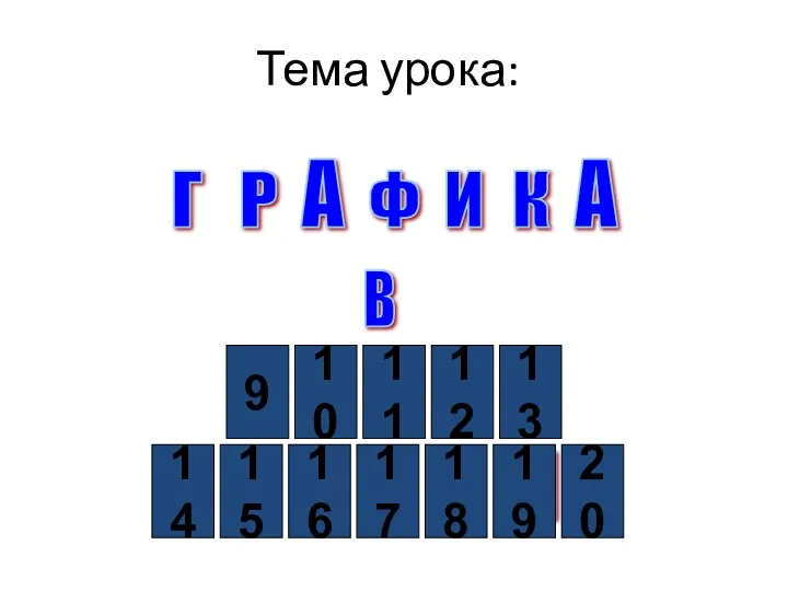 Тема урока: Г А Р Ф И К А В