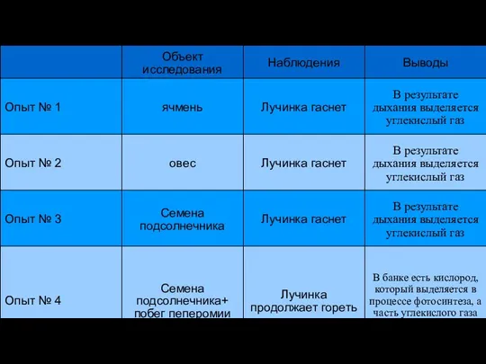 Оформление результатов