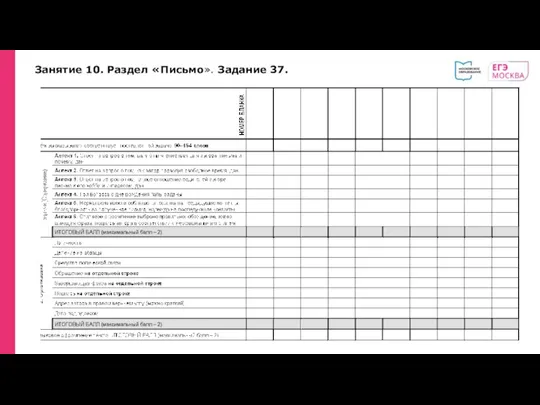 Занятие 10. Раздел «Письмо». Задание 37.