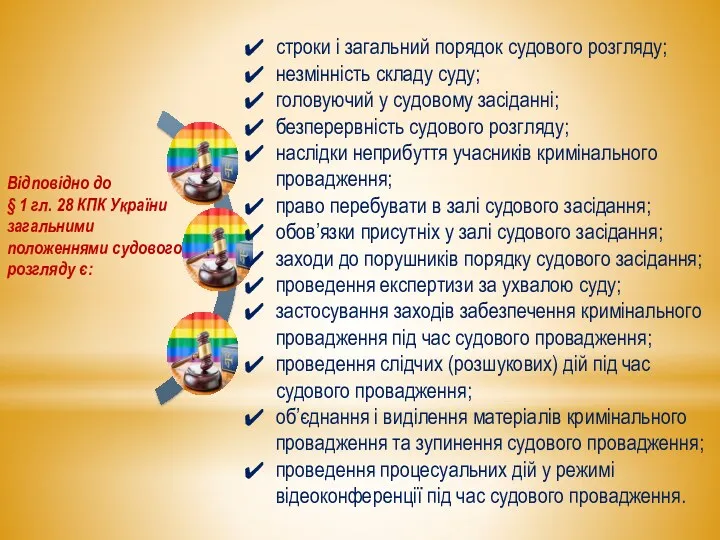 Відповідно до § 1 гл. 28 КПК України загальними положеннями