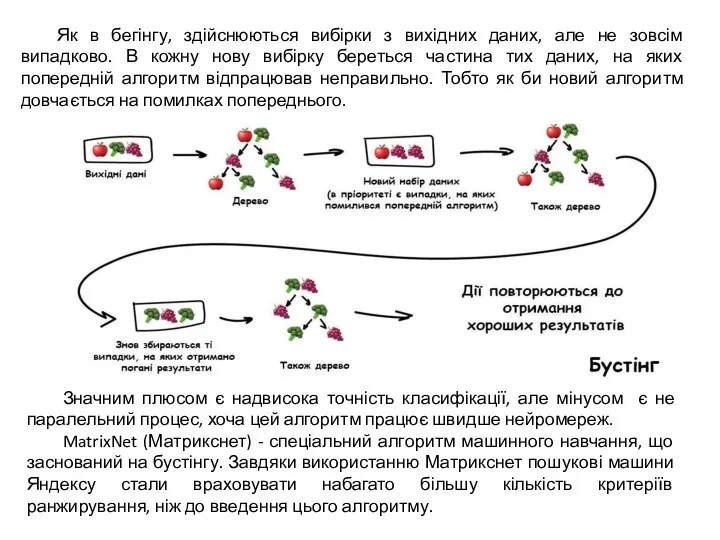 Як в бегінгу, здійснюються вибірки з вихідних даних, але не