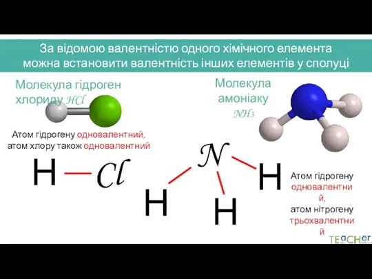 За відомою валентністю одного хімічного елемента можна встановити валентність інших