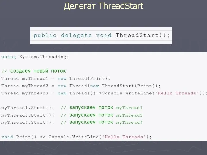 Делегат ThreadStart