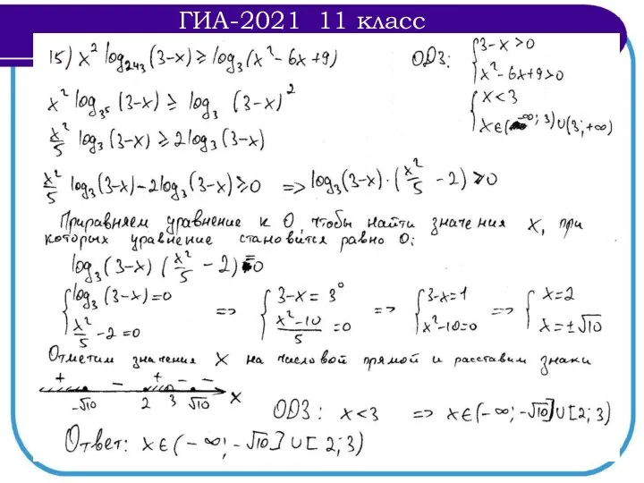 ГИА-2021 11 класс задания с развёрнутым ответом