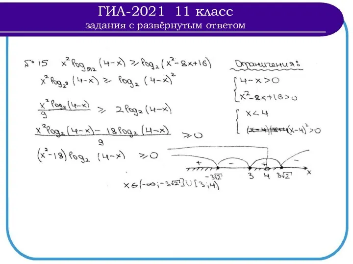 ГИА-2021 11 класс задания с развёрнутым ответом