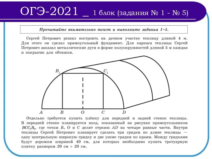 ОГЭ-2021 _ 1 блок (задания № 1 - № 5)