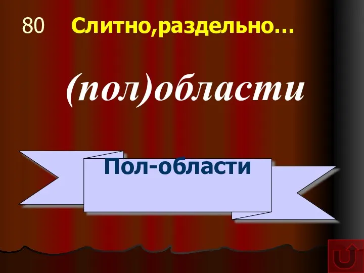 80 Слитно,раздельно… (пол)области Пол-области