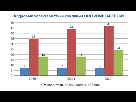 Кадровые характеристики компании ООО «ОМЕГАСТРОЙ» 5