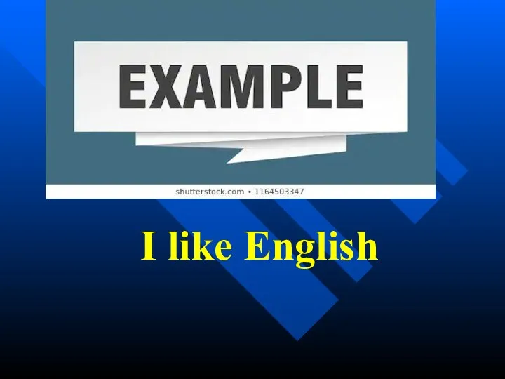 I like English