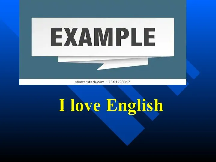 I love English