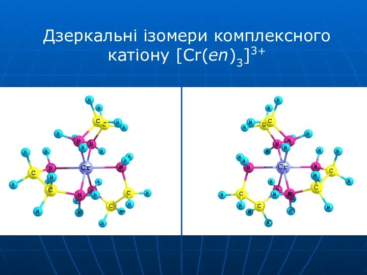 Дзеркальні ізомери комплексного катіону [Cr(en)3]3+