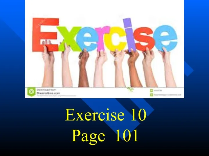 Exercise 10 Page 101