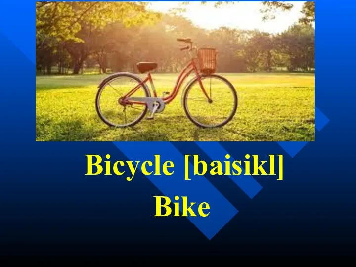 Bicycle [baisikl] Bike