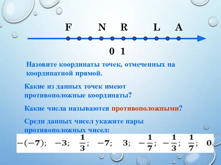 0 1 F N R L A Какие из данных