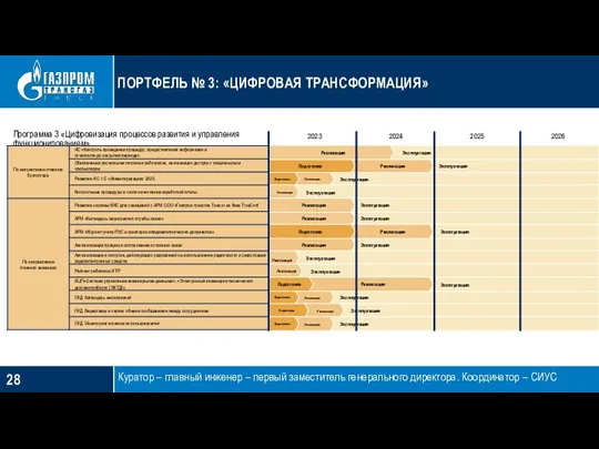 Программа 3 «Цифровизация процессов развития и управления функционированием» ПОРТФЕЛЬ №