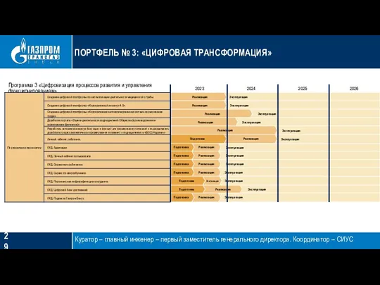 Программа 3 «Цифровизация процессов развития и управления функционированием» ПОРТФЕЛЬ №