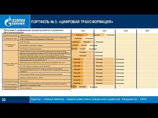 Программа 3 «Цифровизация процессов развития и управления функционированием» ПОРТФЕЛЬ №